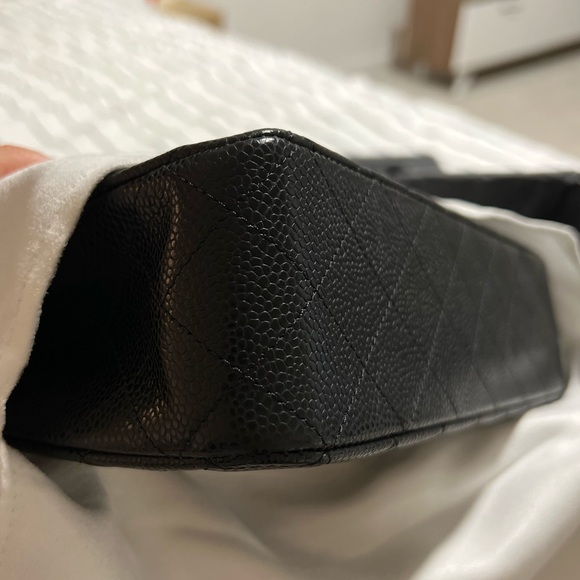 Chanel Classic Double Flap Bag Quilted Caviar Medium size - Excellent like new. - Picture 6 of 11
